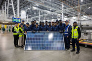 Illuminate USA celebrates production of its one millionth solar panel at in Pataskala, Ohio