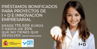  Estos son los préstamos bonificados del CDTI para I+D empresarial 