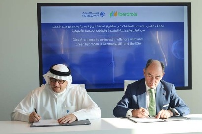  Iberdrola invertirá 15.000 millones en eólica marina e hidrógeno verde con el grupo de renovables Masdar 