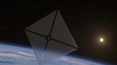  Primera imagen de la vela solar gigante de la NASA en el espacio 