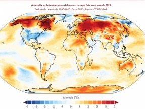 Enero de 2025, el más cálido desde que hay registros