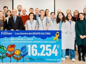 Los clientes de Saltoki alcanzan los 260.000 euros donados a Niños contra el Cáncer desde 2017