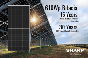 Sharp lanza un módulo solar bifacial TOPCon vidrio/vidrio de alto rendimiento de 610 W