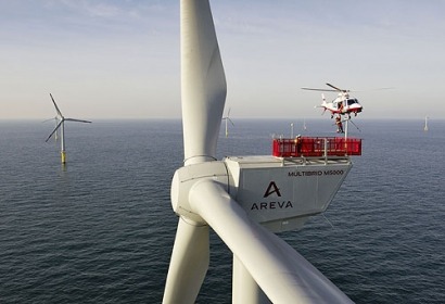 Areva, "proveedor preferente" de aerogeneradores marinos