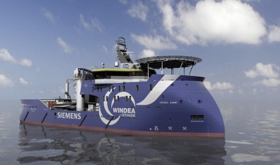 Siemens contrata dos navíos especiales para mantenimiento de parques eólicos marinos