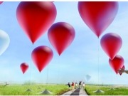 99 globos rojos para captar la energía del sol